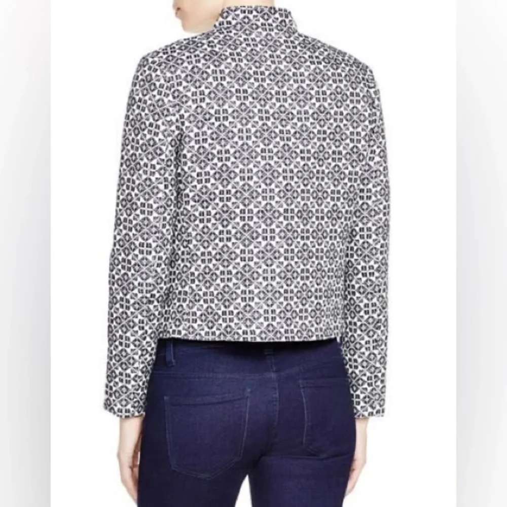 NWT Tory Burch Embellished Crystal Jeweled Blazer Jacquard Cotton Blend Jacket